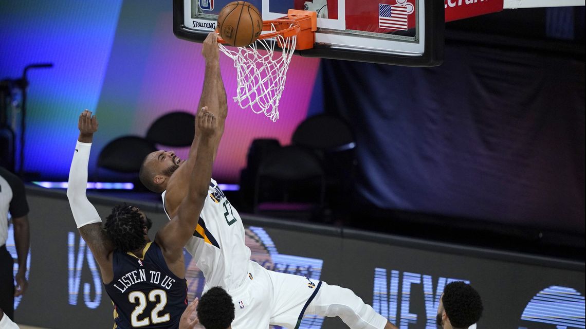 Gobert lifts Jazz past Pelicans 106-104 in NBA restart