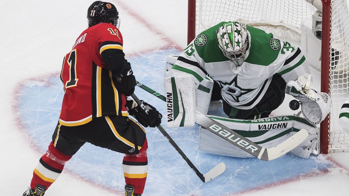 Another shorty for Flames in 2-0 win over Stars for 2-1 lead