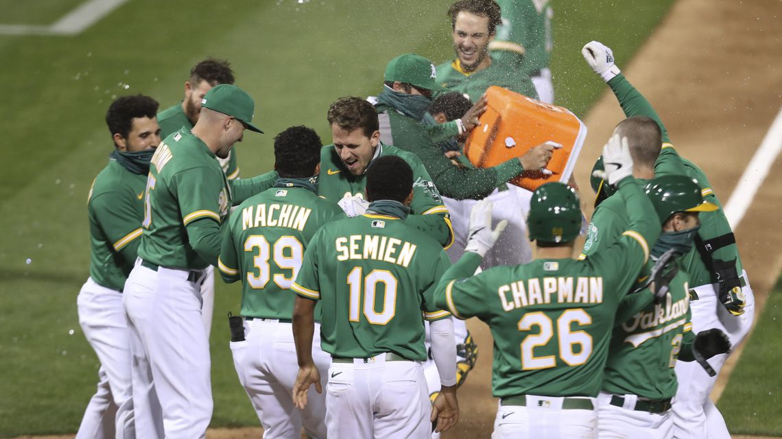 Piscotty hits A’s 2nd walkoff slam this year, beats Rangers