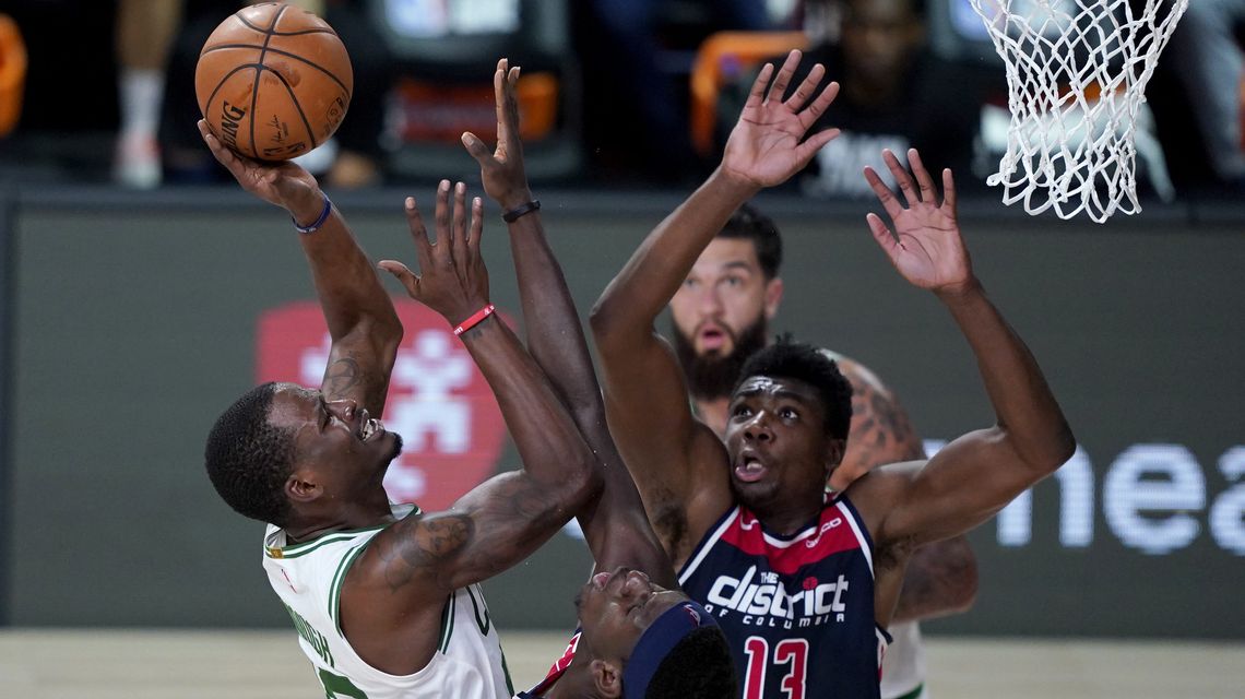 Bryant’s 26 lead Wizards past Celtics for 1st win in restart