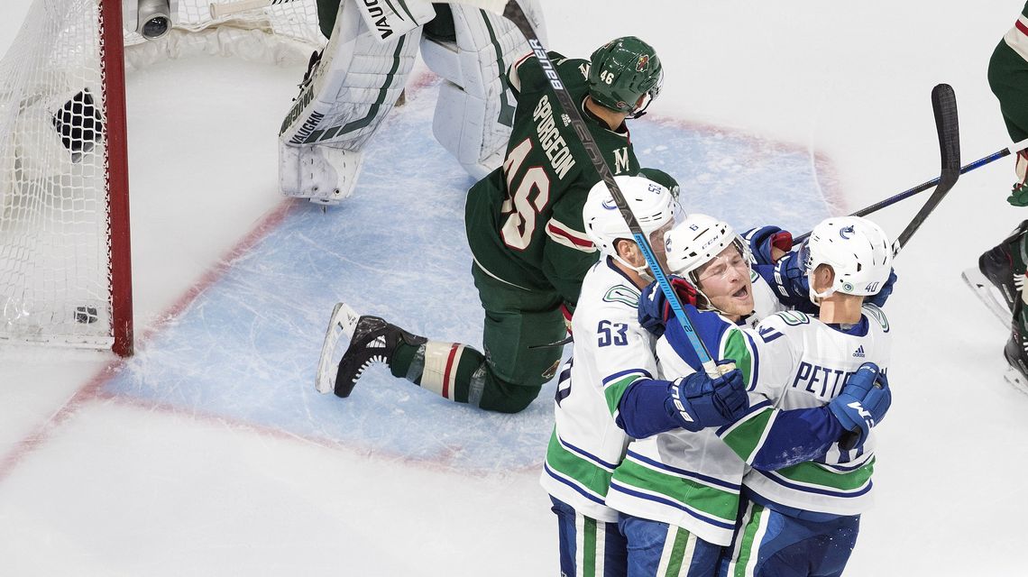 Boeser, Pettersson help Canucks top Wild 3-0 for series lead