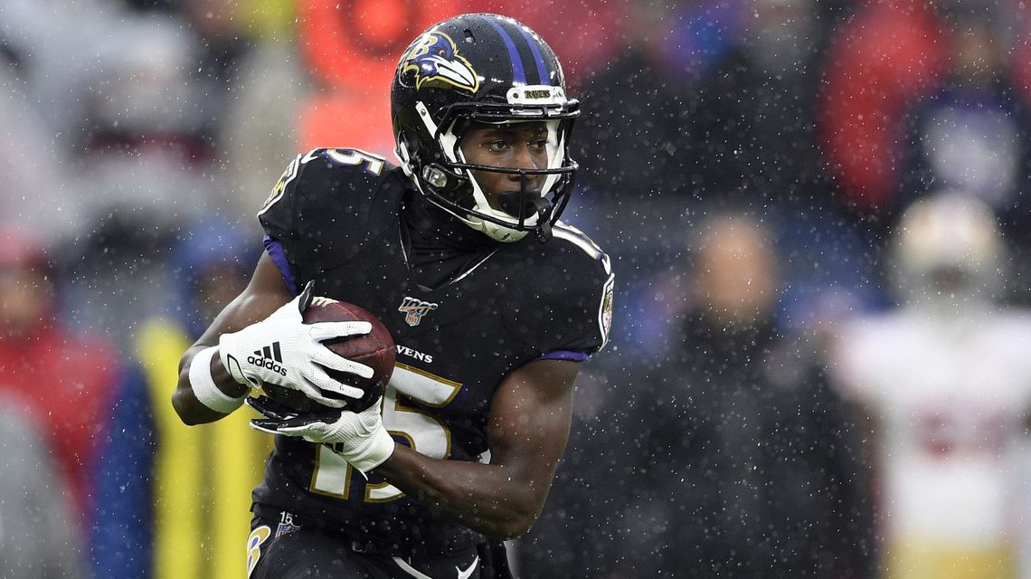 Ravens WR Marquise Brown sporting larger frame, more speed
