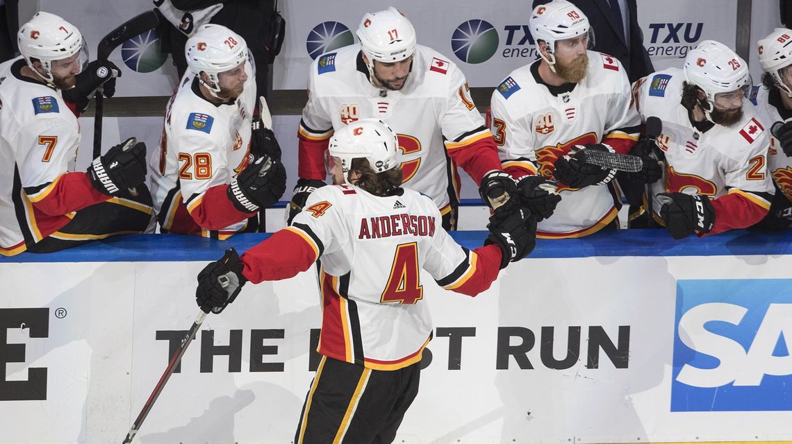 Dube scores twice as Flames beat Stars 3-2 in Game 1