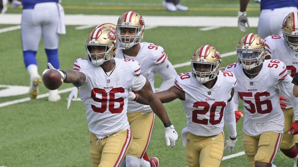 Banged up 49ers win again at MetLife, beat winless Giants