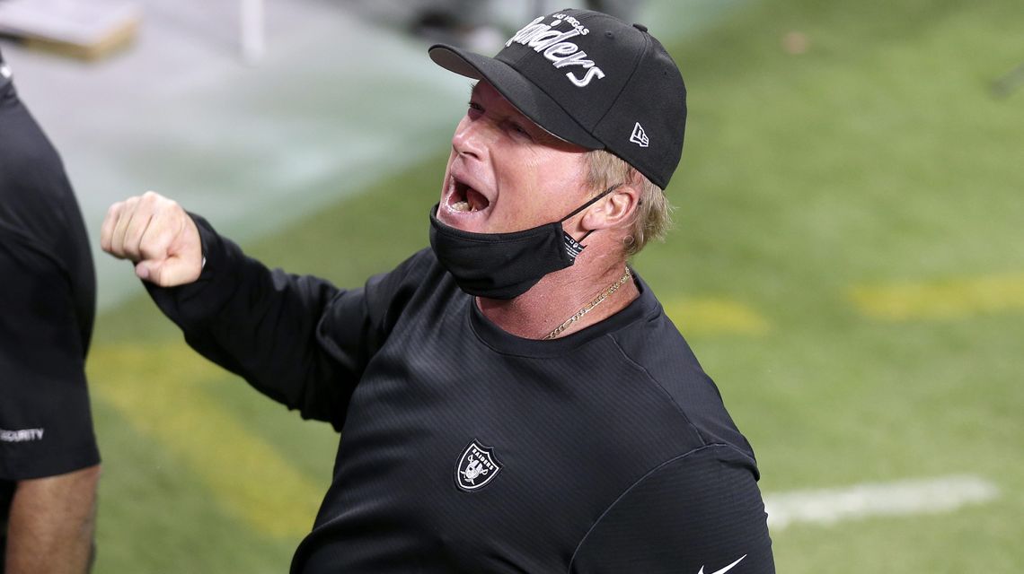 AP source: Gruden, Payton fined for not wearing masks