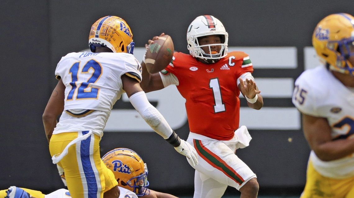 King’s 4 TD passes lead No. 13 Miami past Pittsburgh, 31-19