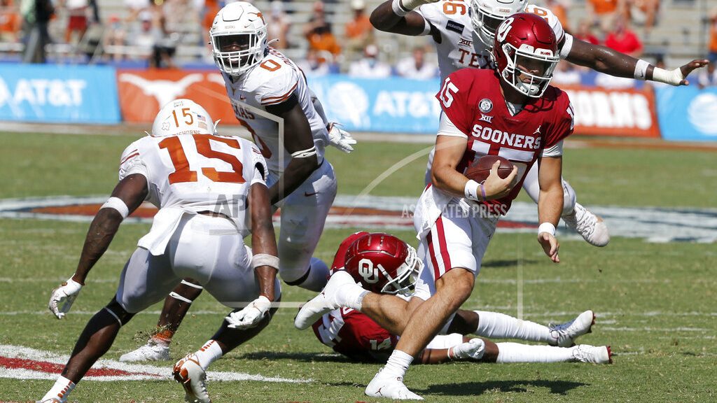 Rattler TD pass in 4th OT sends OU past No. 22 Texas 53-45