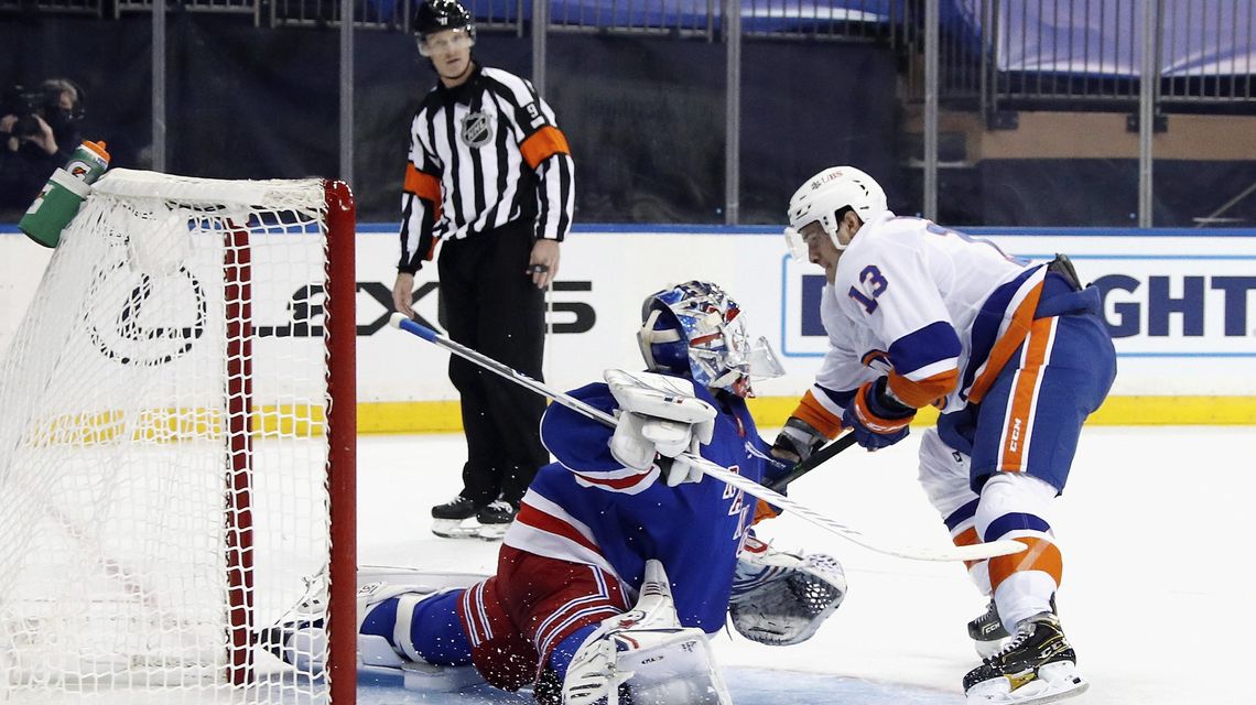 Islanders beat Rangers 4-0 in 1st of 8 games between rivals