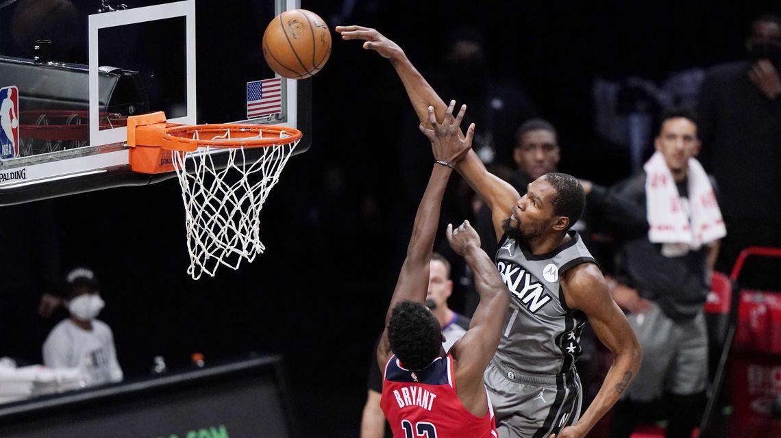 Wizards edge Nets 123-122 after Irving, Durant miss late