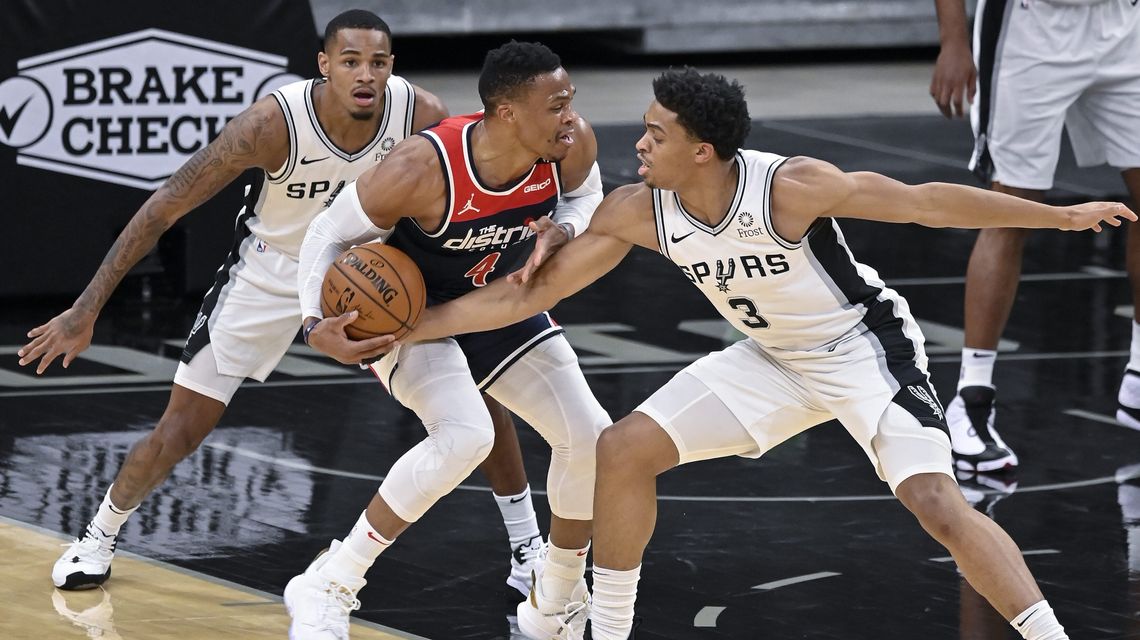 Wizards fall to Spurs 121-101 in return from COVID-19 layoff