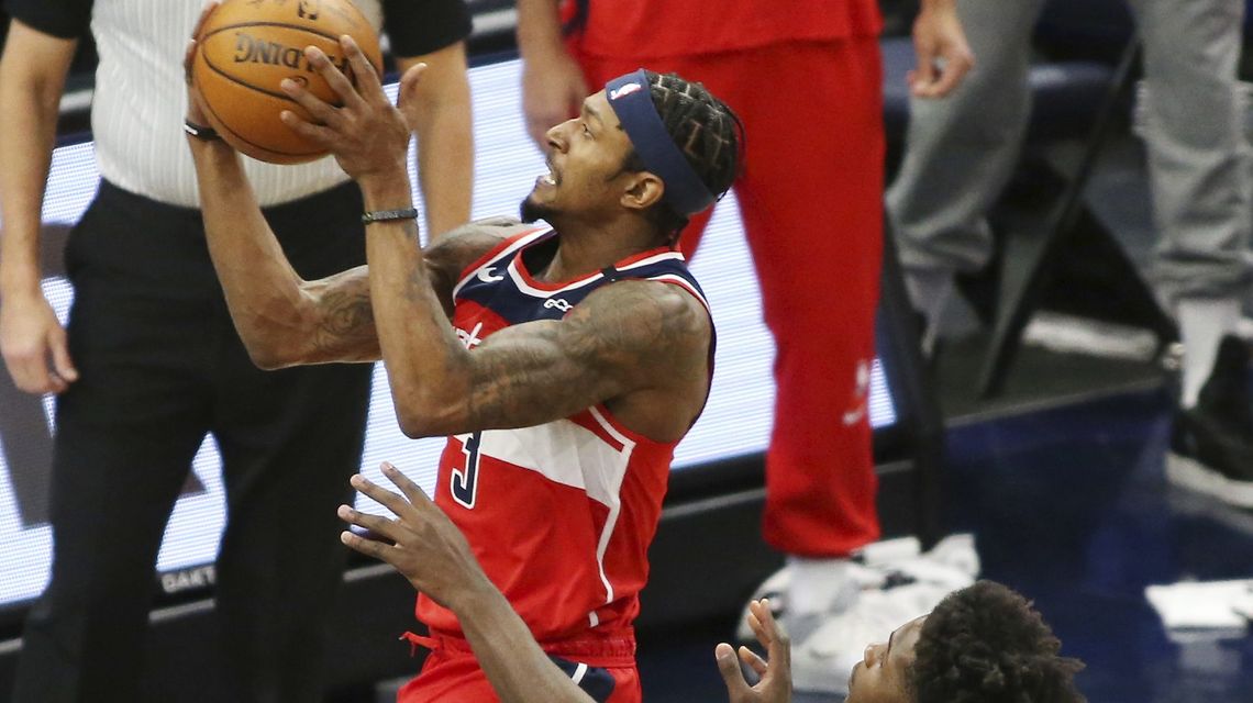 Beal leads Wizards, minus Westbrook, past Wolves for 1st win