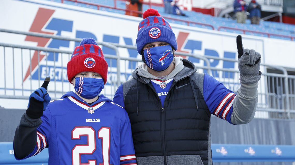 Lucky few Bills fans eager to cheer on team from stands