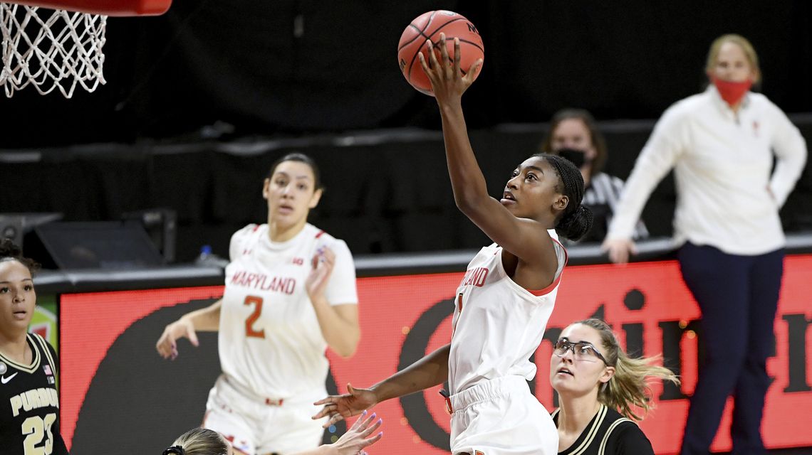 Owusu, Miller lead No. 12 Maryland women to rout of Purdue