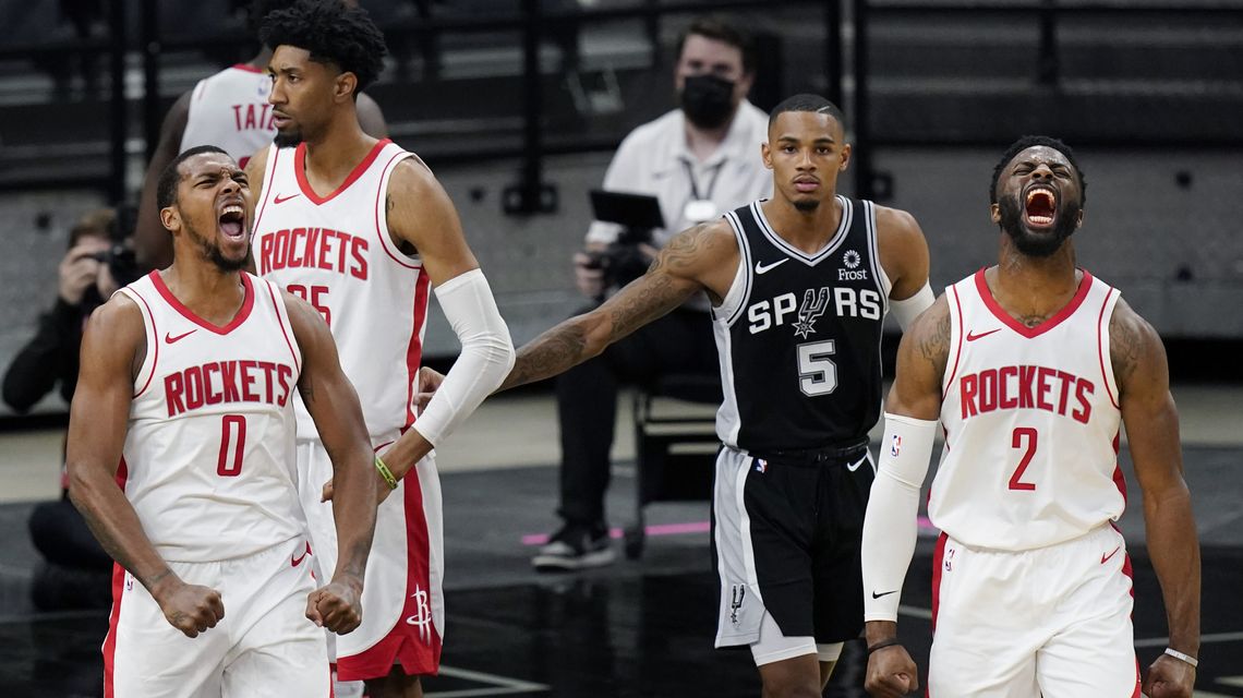 Rockets rally past Spurs 109-105 in 1st game without Harden