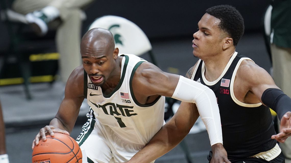 Michigan State ends 4-game skid with 66-56 win over Nebraska
