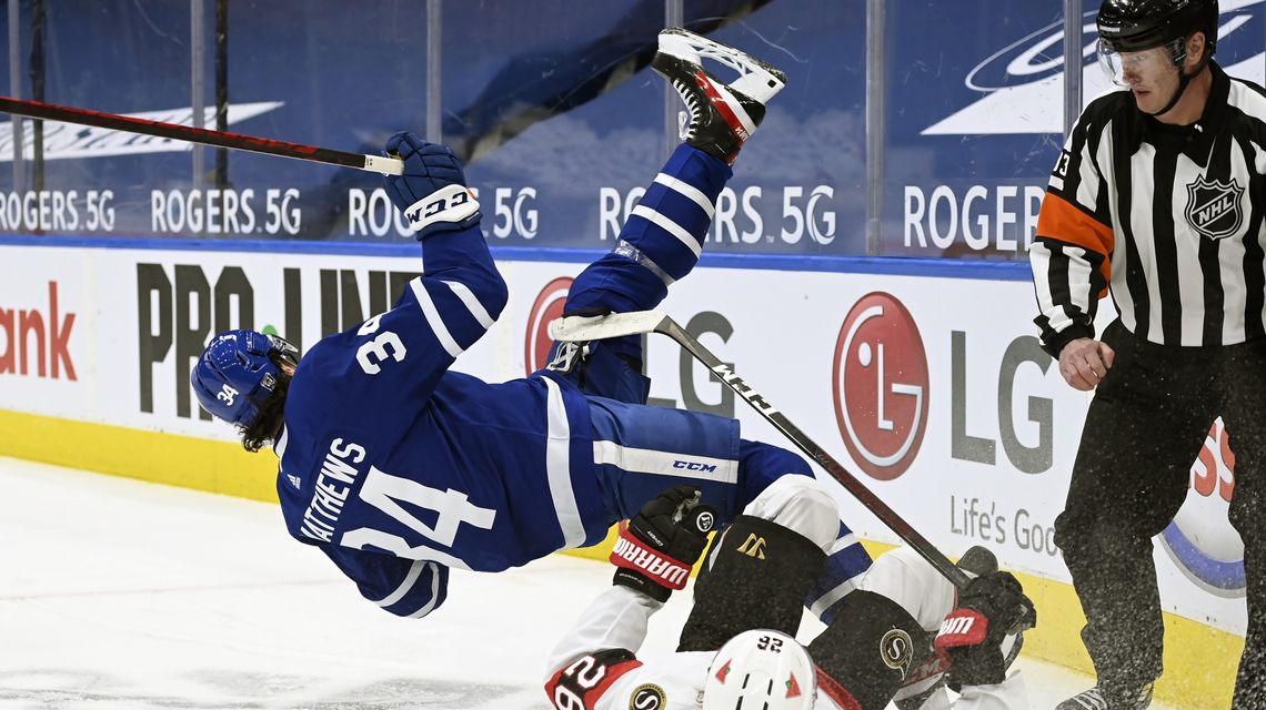 Matthews pads NHL goals lead, Maple Leafs rout Senators 7-3