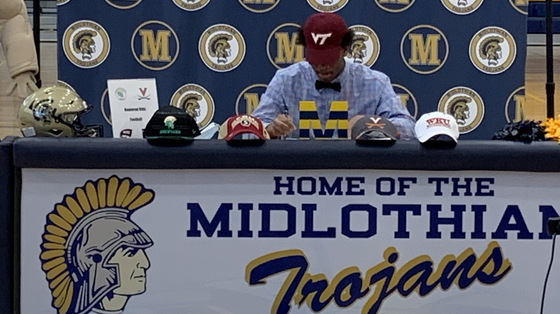 Midlothian linebacker Olds stays in-state with bet on himself as PWO at Virginia Tech