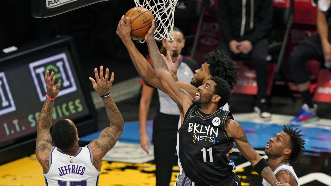 Nets use balanced scoring to send Kings to 8th straight loss