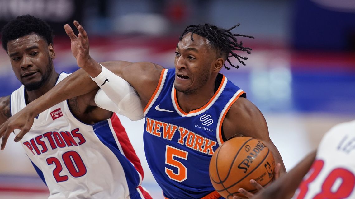 Knicks above .500 after 109-90 rout of Pistons