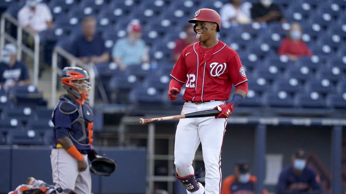 Nats OF Juan Soto leaves game early with right calf cramp