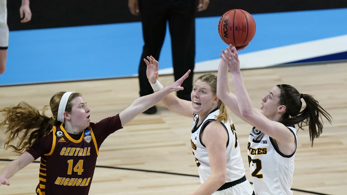 Clark shines in her NCAA Tournament debut, Iowa eases by CMU