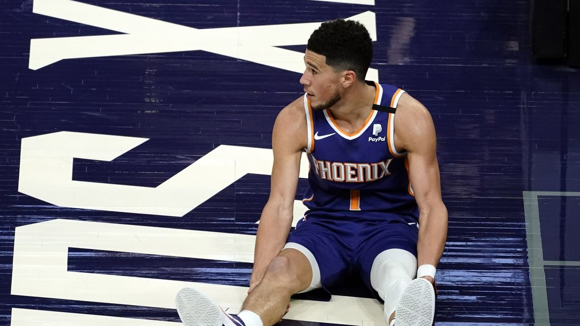 Injured Booker won’t play in All-Star Game, Conley replaces