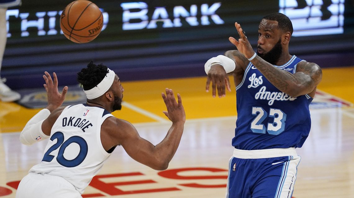 LeBron gets 99th triple-double, Lakers rout Wolves 137-121
