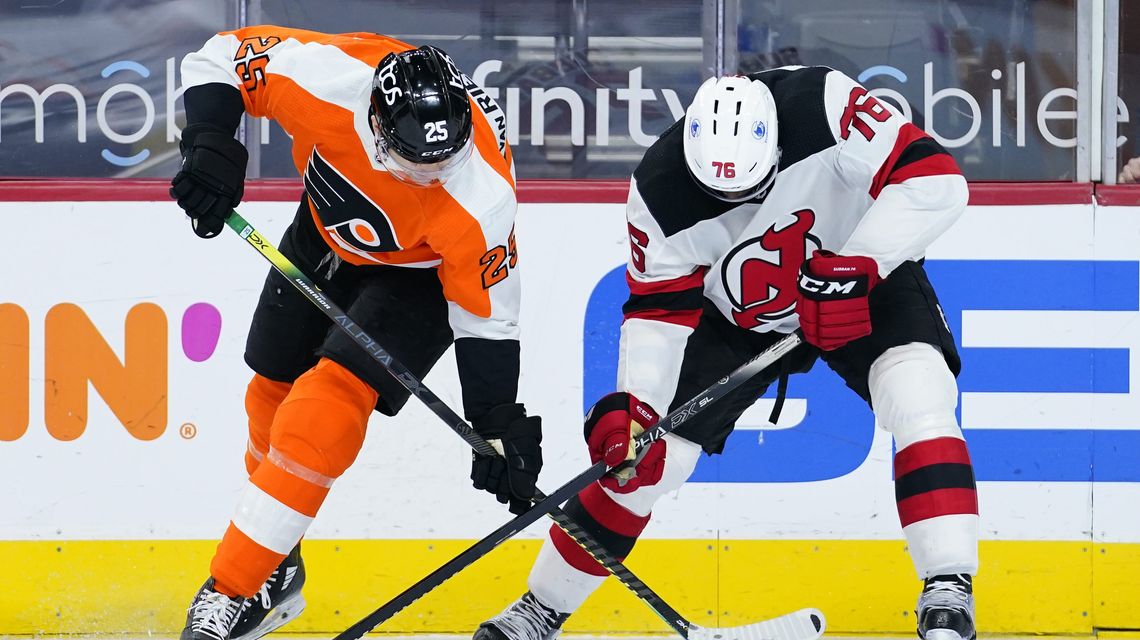 McLeod, Palmieri score in New Jersey’s 4-3 win over Flyers