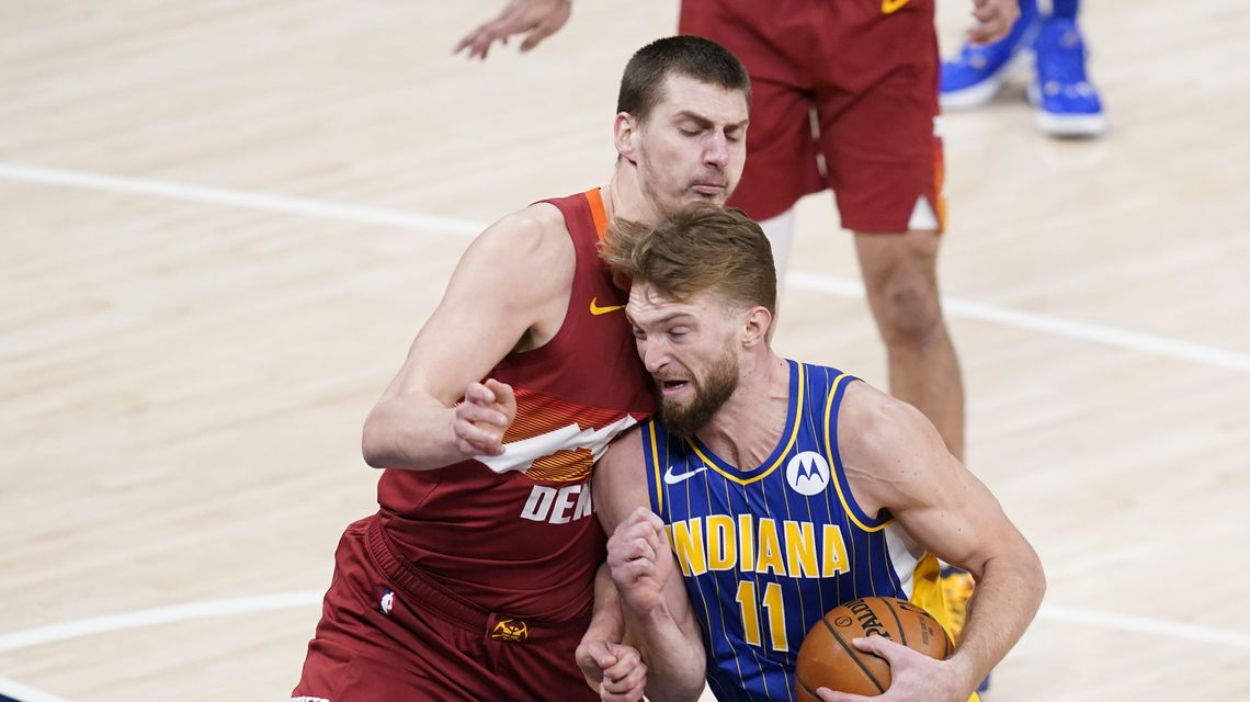 Nuggets close out 1st half with 113-103 win at Indiana