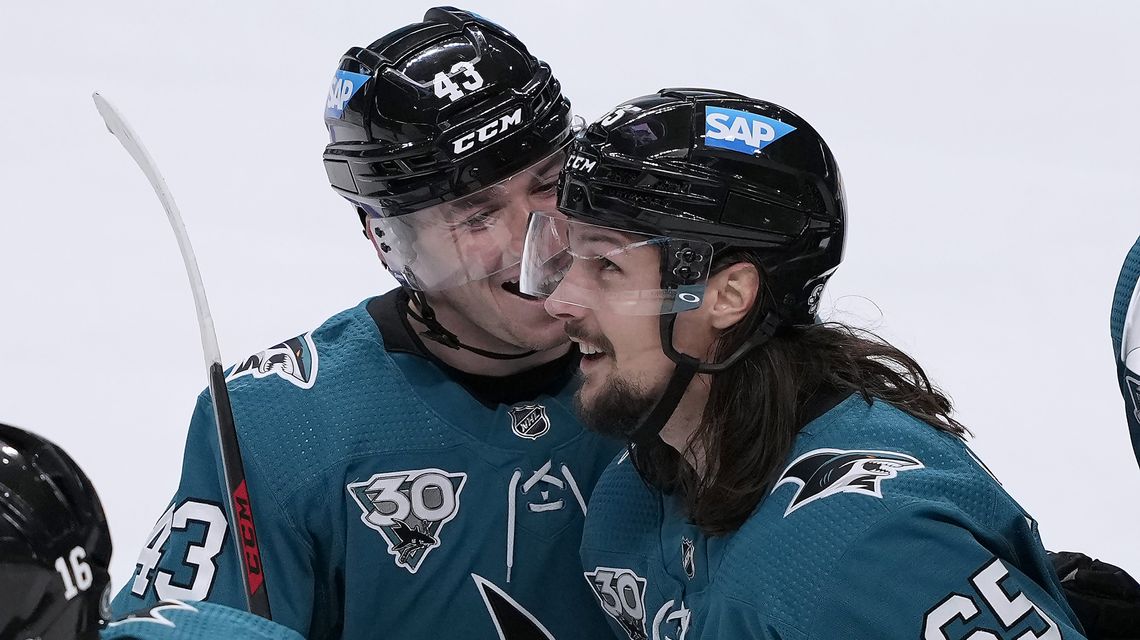Karlsson leads Sharks past Wild 4-3 in shootout