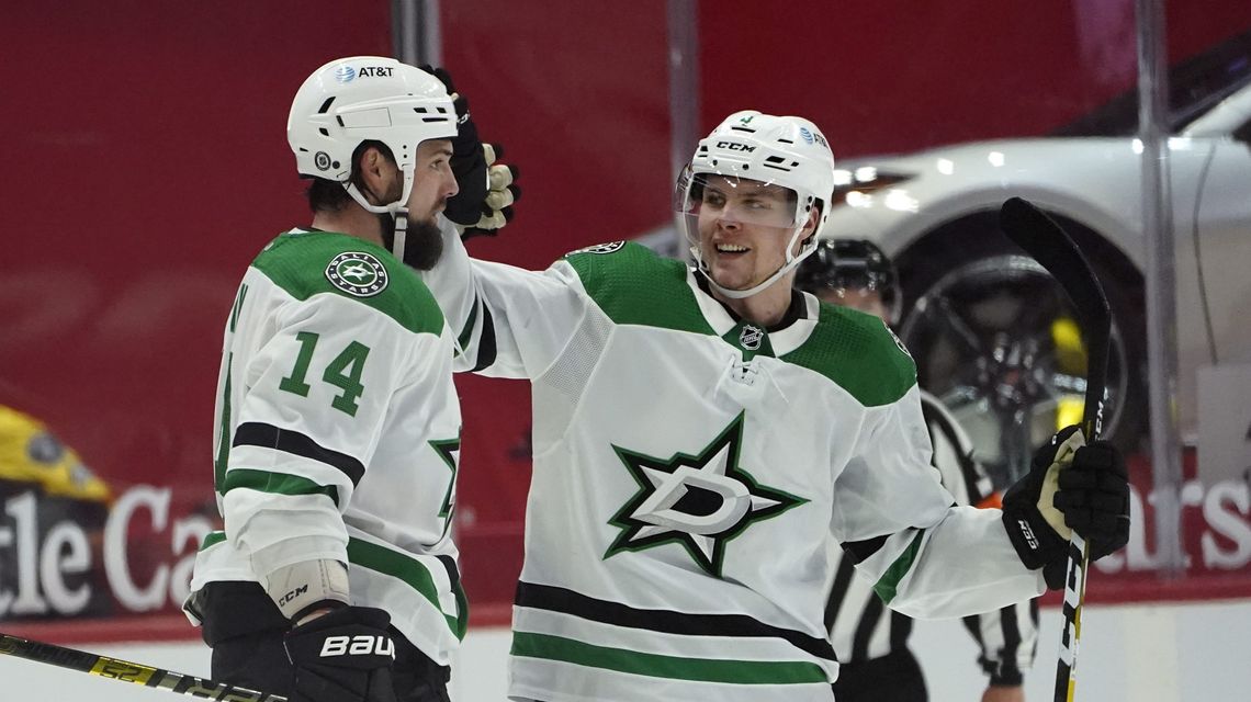 Benn scores in OT, lifts Stars to 2-1 win over Red Wings