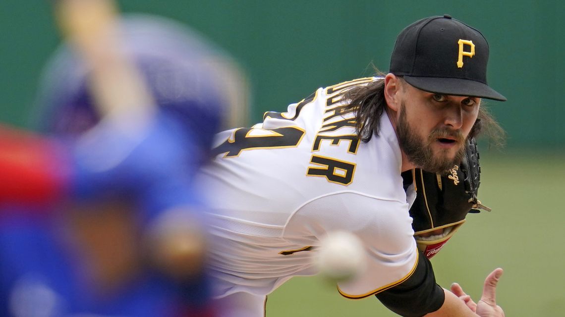 Brubaker pitches, hits Pirates to 7-1 win over slumping Cubs