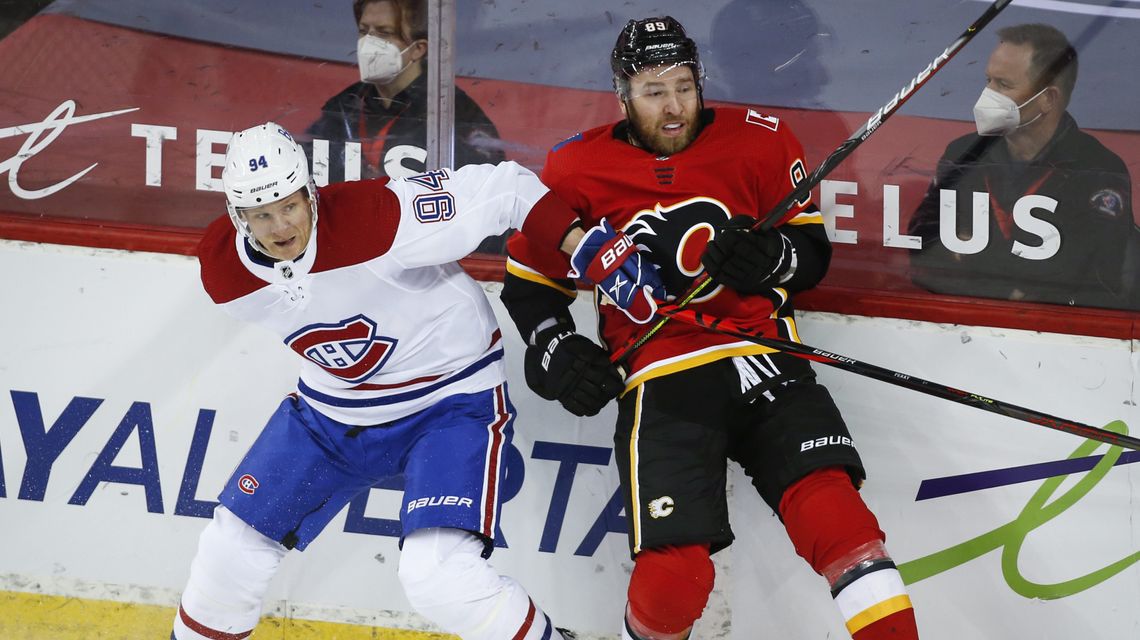 Monahan has goal, 2 assists as Flames beat Canadiens 4-2