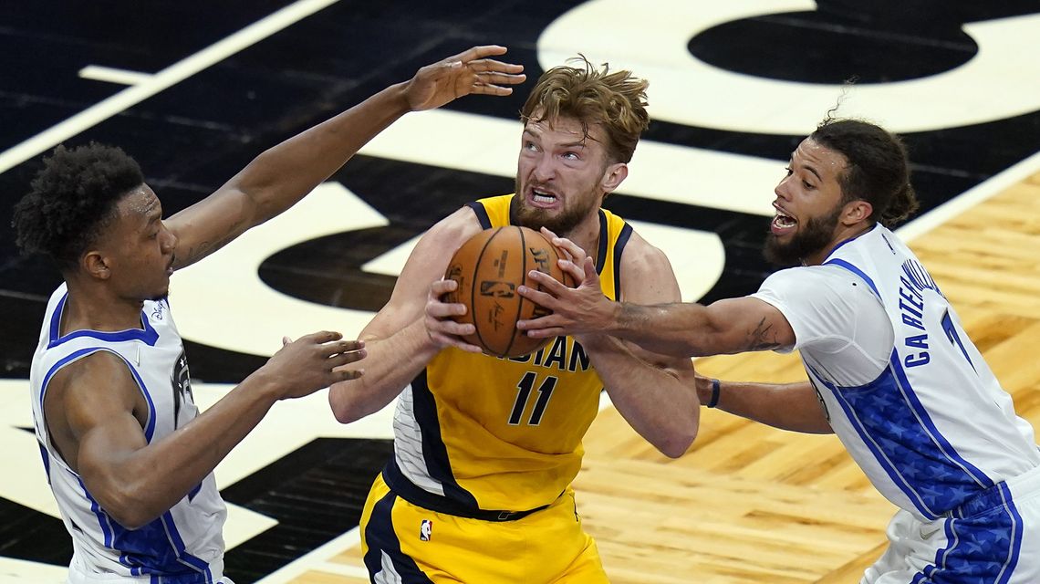 Holiday, Sabonis lead Pacers past Magic, 111-106