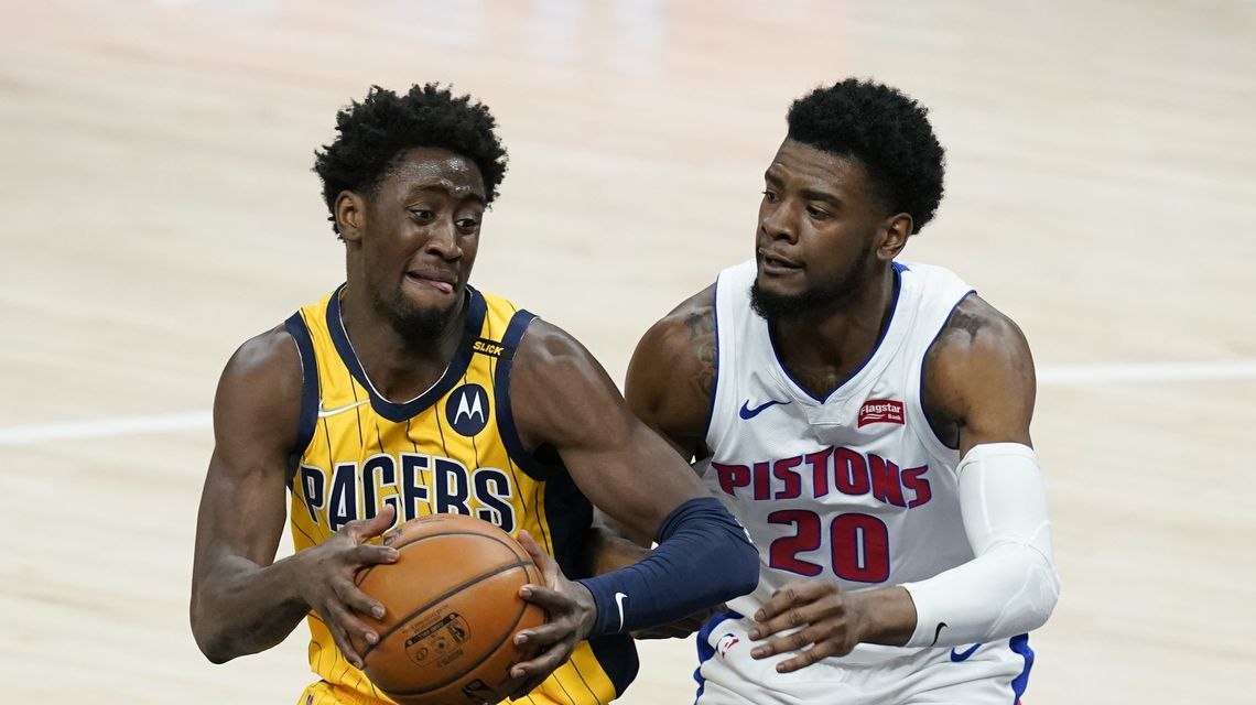 Pacers use late 12-0 run to beat Pistons 115-109