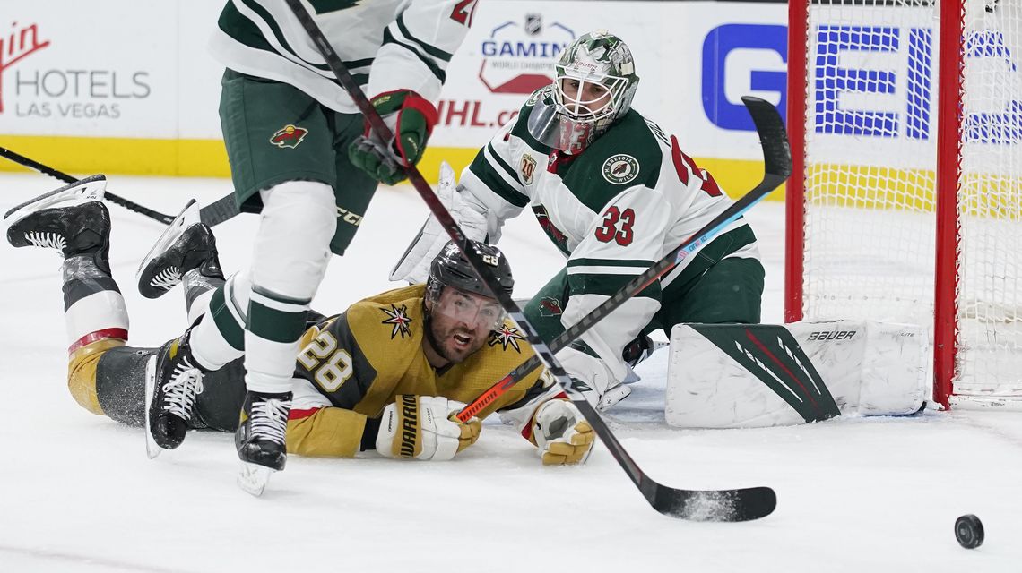 Talbot makes 27 saves, leading Wild past Golden Knights 2-1