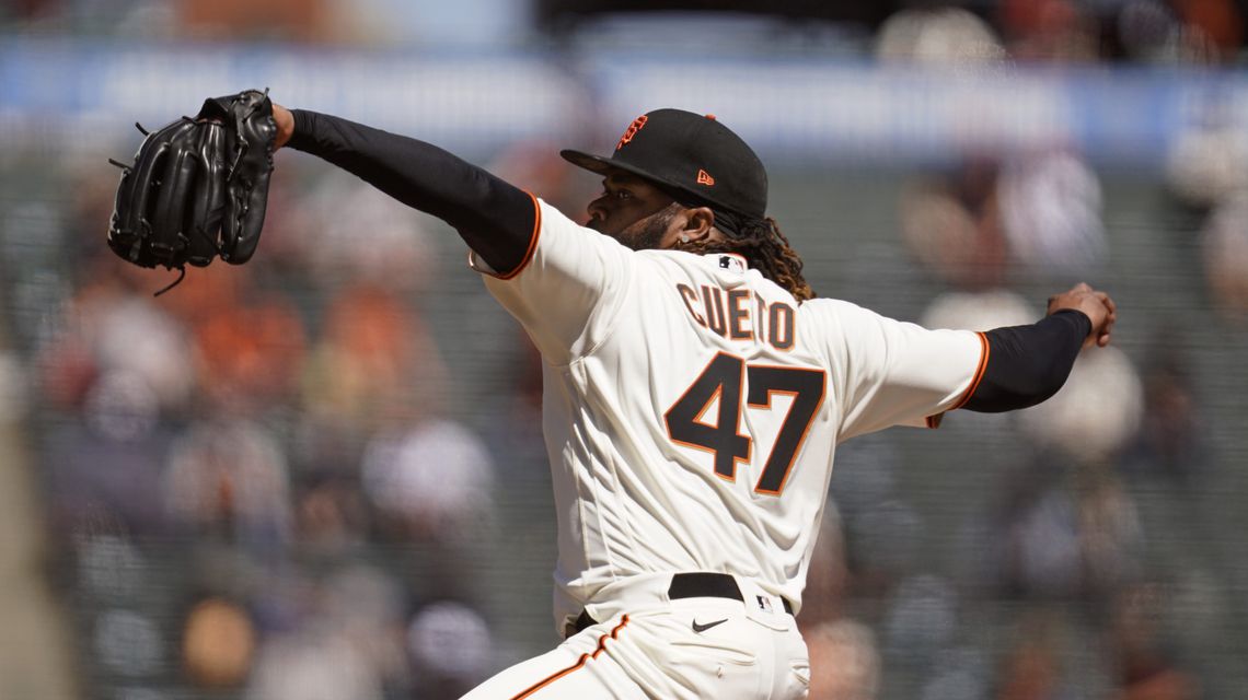 Johnny Cueto pitches Giants past Rockies 3-1 in home opener
