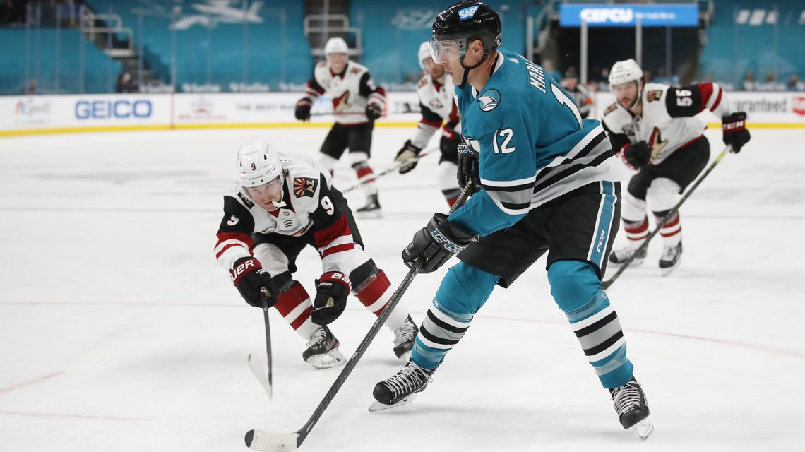 Sharks beat Coyotes 6-4 to snap eight-game losing streak