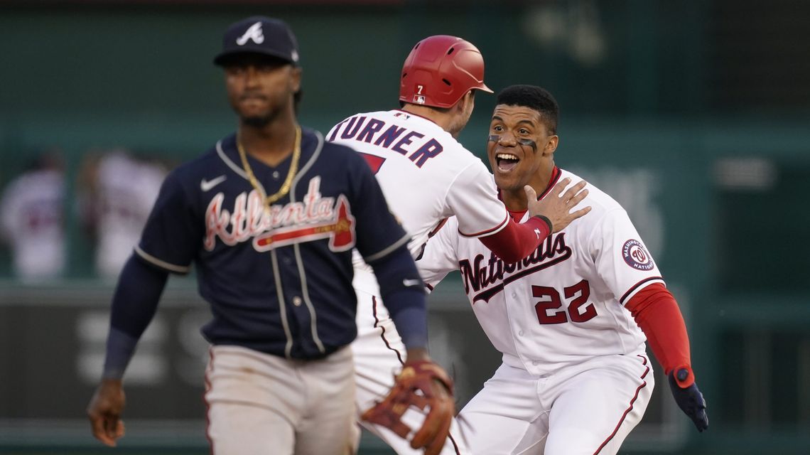 Nats finally play, top Braves 6-5 on Soto’s walk-off in 9th