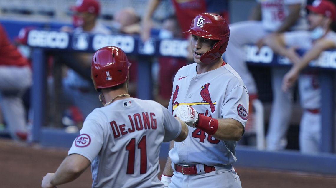 Molina’s early double, Cardinals pitching stops Marlins 4-1