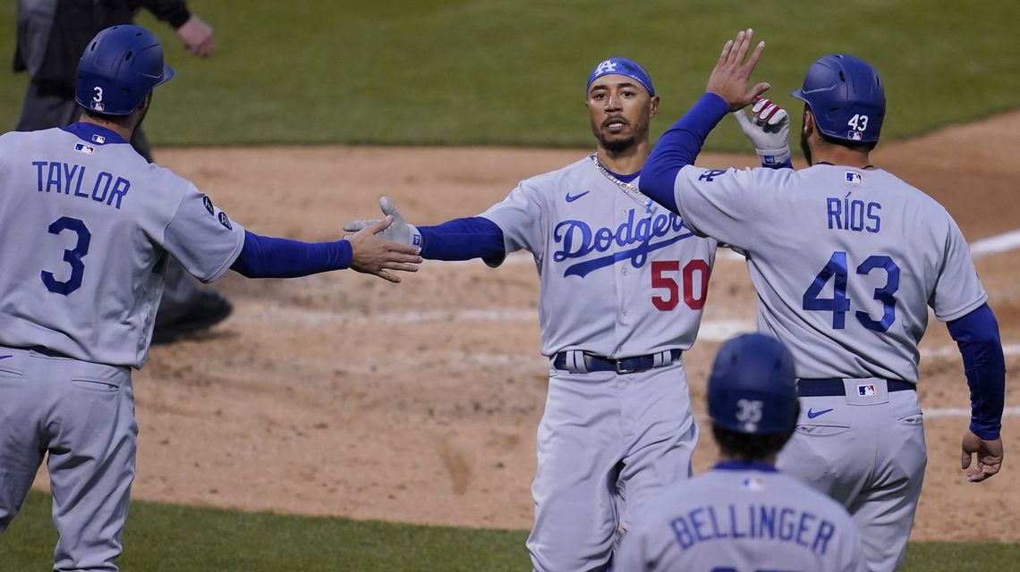 Homers by Smith, Turner help Dodgers rout winless A’s 10-3