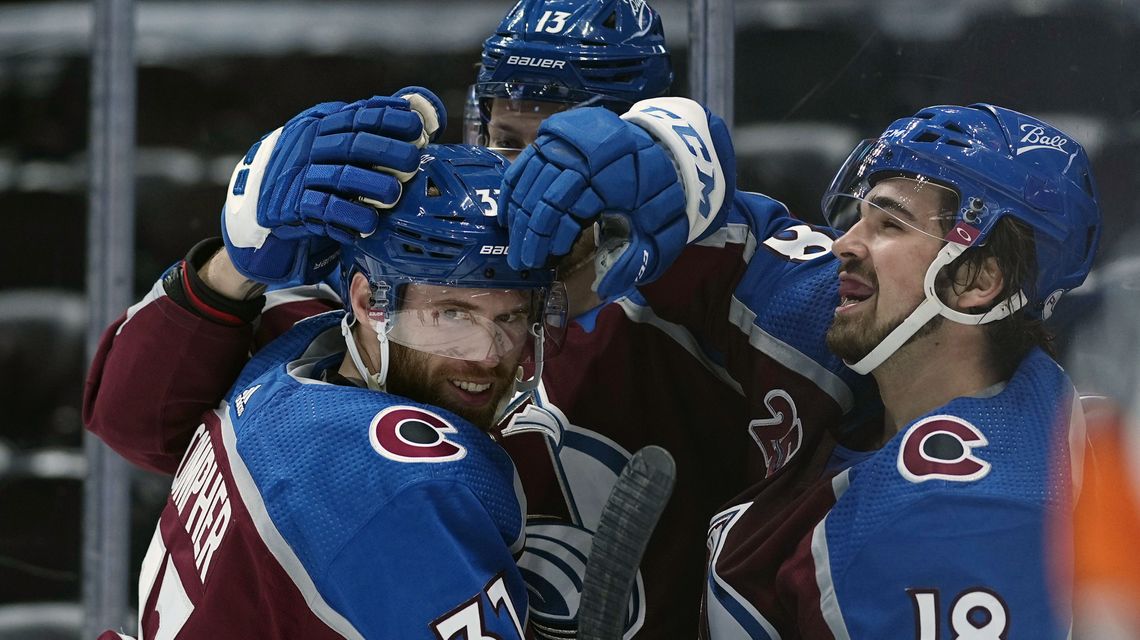 Compher’s hat trick lifts Avs over Kings 6-0