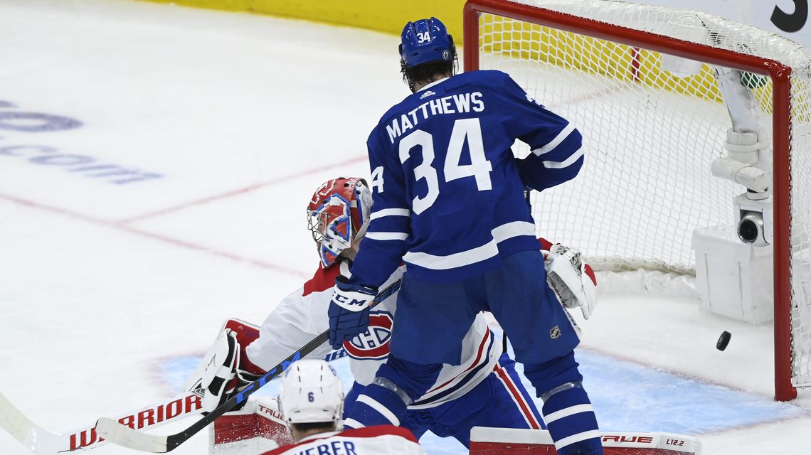 Maple Leafs beat Canadiens 5-1 in Game 2 to tie series