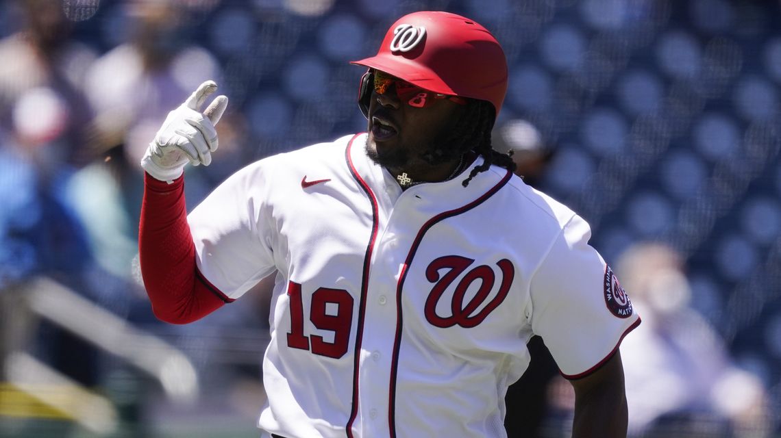 Bell, Schwarber homer as Corbin pitches Nats past Phils 5-1