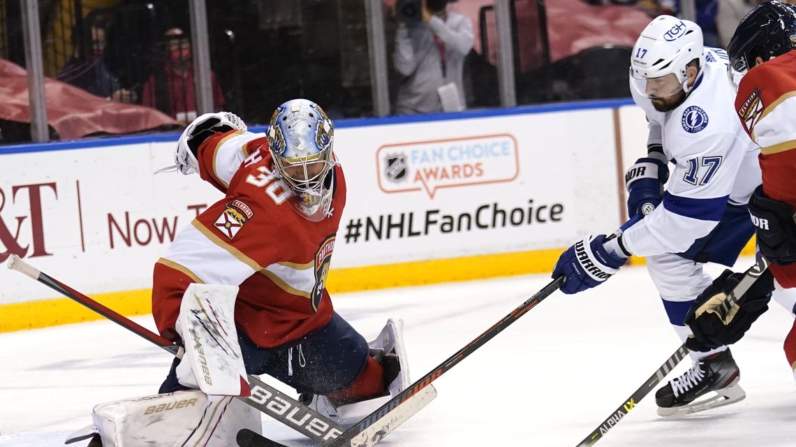 Knight time: Rookie saves 36, Panthers top Lightning 4-1