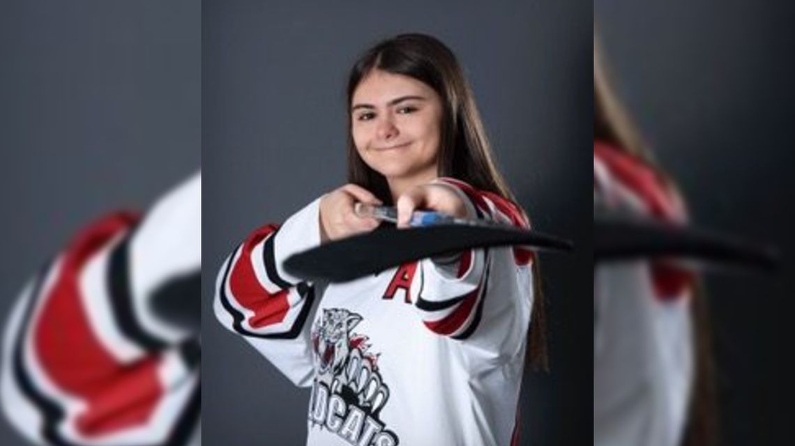 Campoli, St. Anne’s hockey forward, encourages young girls to stick with it