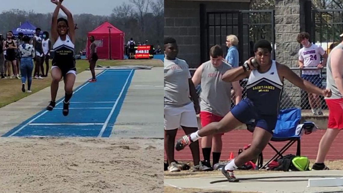 Two Saint James School track and field athletes break records