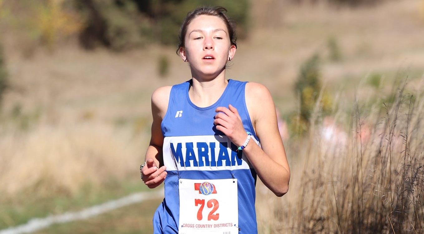 Omaha Marian’s Stella Miner races to state record as freshman