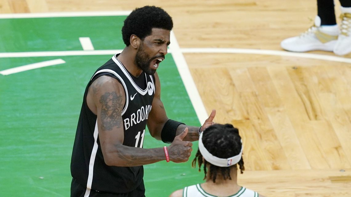 Durant (42), Irving (39) quiet Boston crowd, win 141-126