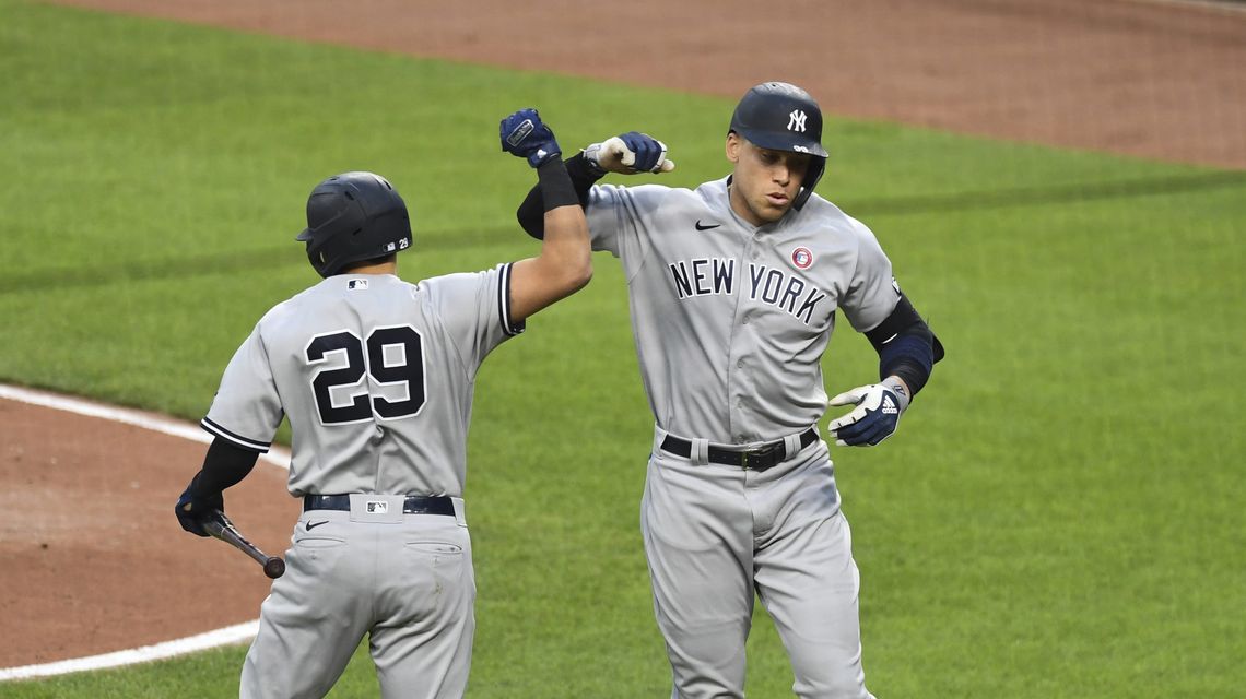Judge homers again as Yankees rout Orioles 8-2